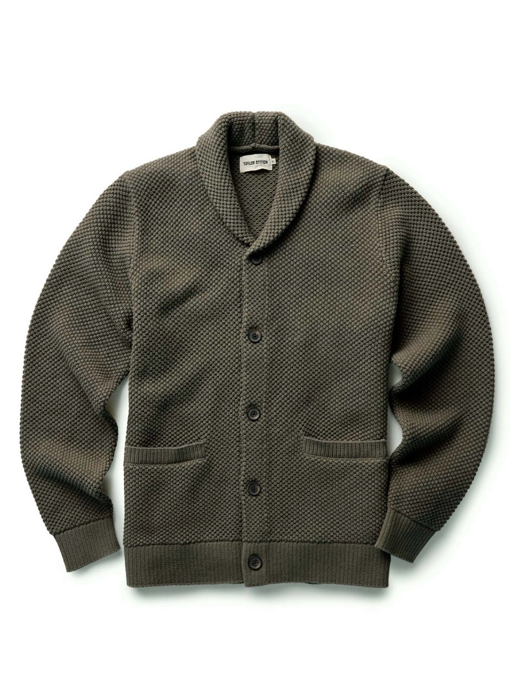 Taylor Stitch The Crawford Sweater in Fatigue Olive
